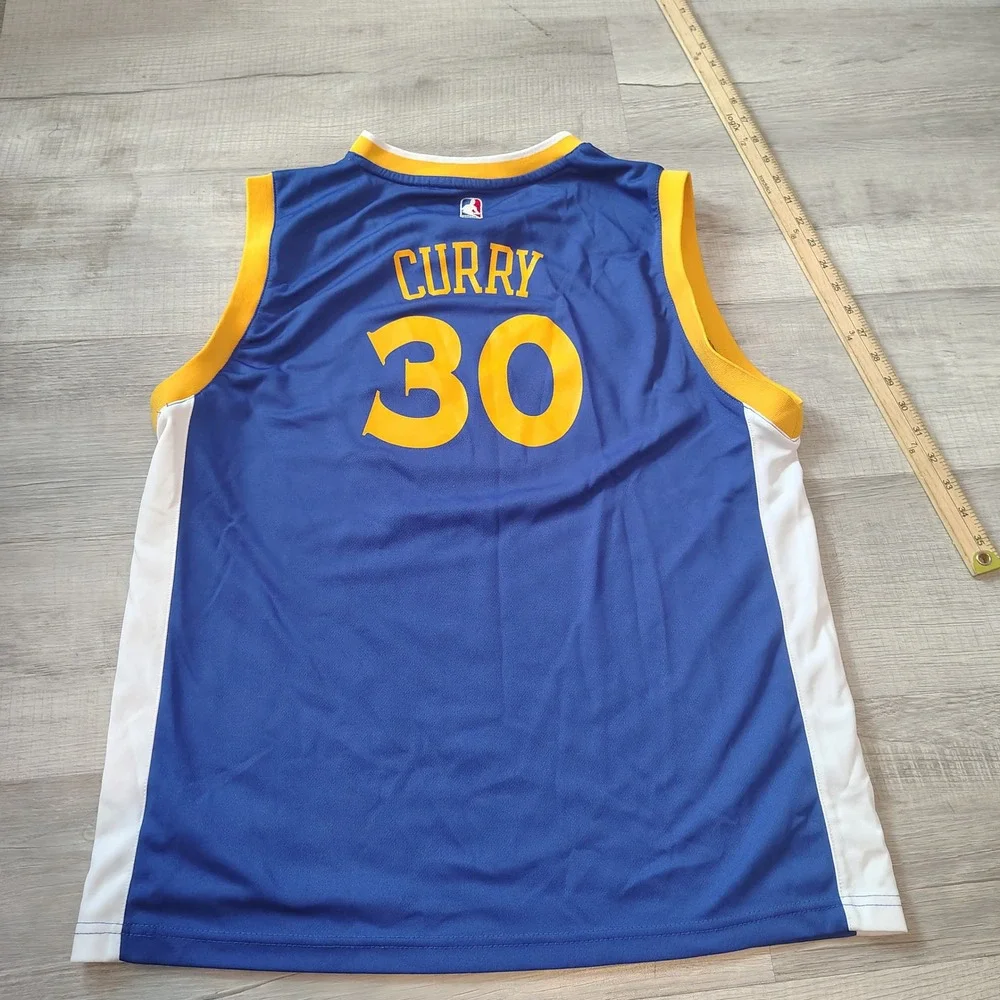 Adidas Golden State Warriors Stephen Curry 30 Jersey Kids XL 18/20 Blue NBA